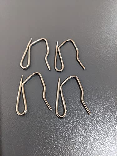 Metal Silver Pin Curtain Hooks Pinch Pleat Heading Pack of 10/20/40/60 (Pack of 10)