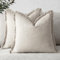 Foindtower Dekorative Leinen-Kissenbezüge im Boho-Stil mit Fransen, Landhaus-Bezug mit Quasten, weiches Kissen für Couch, Stuhl, Bett, Wohnzimmer, Inneneinrichtung, 2 Stück, 45,7 x 45,7 cm, Beige