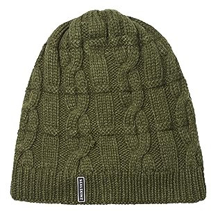 SealSkinz Blakeney Strickmütze für kaltes Wetter, mit Zopfmuster, wasserdicht, olivgrün, Größe L/XL