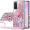 Miss Arts für Galaxy S20 FE Hülle, [Silverback] Mädchen Glitzern Handyhülle mit Ringständer, Cover Silikon Clear Schutzhülle für Samsung Galaxy S20 FE 5G - Rosa