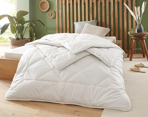 Badenia Trendline Eco Steppbett Kamel Leicht 155 x 220 cm, weiß, Öko- Tex Zertifiziert, produziert nach deutschem Qualitätsstandard