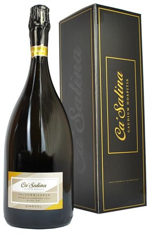 Ca'Salina Valdobbiadene Prosecco Superiore DOCG Magnum (Medium Dry to your taste) Sirocol Extra Dry (1.5L x 1 Bottle) Gift Boxed