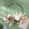 LOMOHOO Ghirlanda per porta,ghirlanda primaverile-estiva per porta d'ingresso,ghirlanda di fiori artificiali di rose bianche per decorazioni per porte di Pasqua, muro, matrimonio, fattoria, PL196
