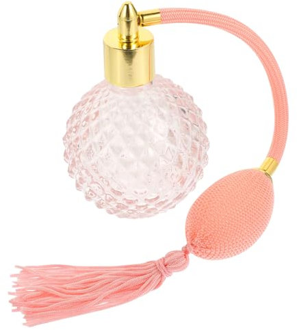 DOITOOL Refillable Vintage Glass Perfume Bottle 100ml Pink Airbag Spray Atomizer Classic Empty Perfume Sprayer for Travel and Daily Use