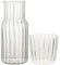 Fofetbfo Carafe à Eau de Chevet et Ensemble de Verre, Carafe à Eau de Chevet Vintage avec Verre Gobelet, Carafe à Eau de Nuit de Chevet en Verre Rétro pour Salle de Bain(#1)