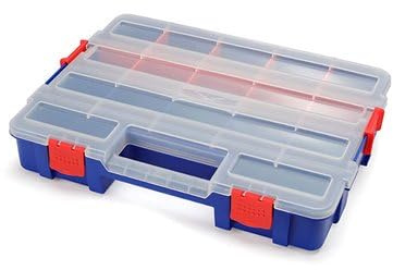 Workpro Box mit Fächern aus Polypropylen, 38,2 x 30 x 6,2 cm, 18 Fächer