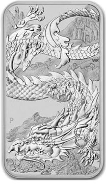 Generisch Drache -rechteckig- 1 Unze Silbermünze 2023 999,9/1000 31,1g Silber
