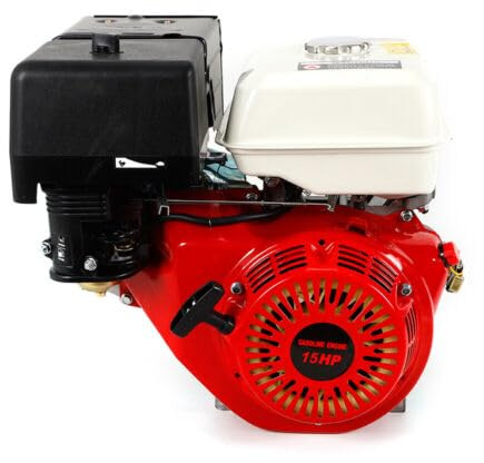 420CC 15PS Benzinmotor 4-Takt Standmotor Motor Industriemotor 1Zylinder Benzin OHV Einzylinder Schwerlastmotor LuftküHlung Gasbetriebener Tragbarer Stromerzeuger-9700 Watt Home Back Up Rot