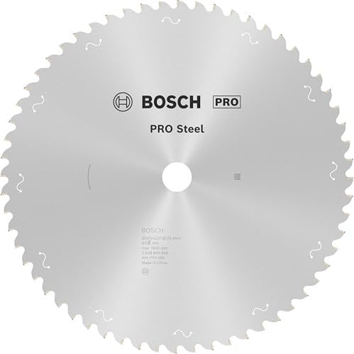 Bosch 1 lama per sega circolare Pro Steel per seghe a testa e troncatrice cablate (per acciaio, diametro mm, accessori professionali)