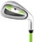 COSTWAY Junior Practice Golf Club, 8-10 Years Children Golf Putters Right Hand with Fiberglass Shaft & Headcover, Individual Golf Driver for Boys and Girls (Green, #7 Iron)