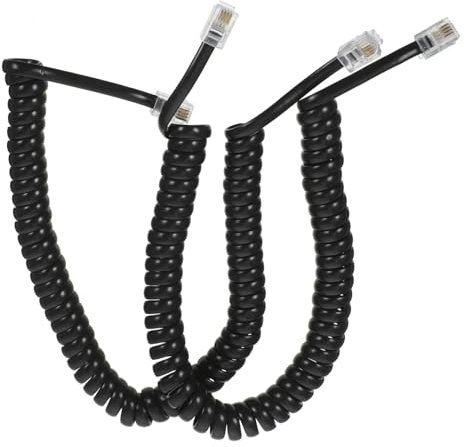 jojofuny 2pezzi Cavo Telefonico a Molla Per Cornetta Cavo Telefonico Per Connessione Fissa Realizzato Materiali Robusti Moderata Trasmissione Del Segnale Stabile