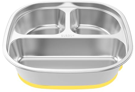 syayw Assiette Avec Aspiration - Assiette Pour Avec Tasserie Sous-aspiration | Assiettes Pour En Acier Inoxydable | Assiette Partagée Avec Amovible | Auste En Acier Inoxydable Du Bouchon