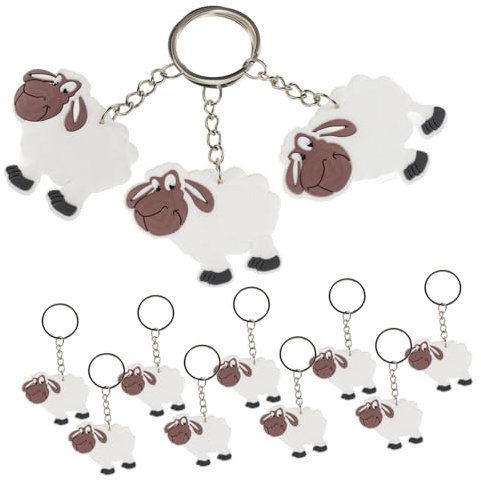 GARVALON Schaf Schlüsselanhänger Ebene Anhänger Schaf-schlüsselring Dschungel-tier-schlüsselanhänger Zum Aufhängen Tasche
