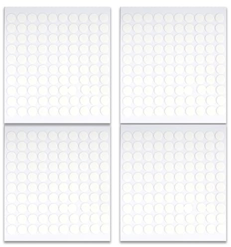 Aifrymne Lot de 400 pastilles adhésives double face transparentes de 10 mm de diamètre, points de colle amovibles et sans traces pour photos, murs, affiches, ballons et décorations de fête