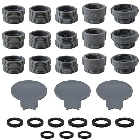 DIYCUT 3 Sätze Wasserhahn Adapter, Wasserhahn Luftsprudler Adapter, Universal-Wasserhahnadapter mit Dichtungsring, für Küchenarmaturen, Badezimmer, Spülbecken, Wasserfilter
