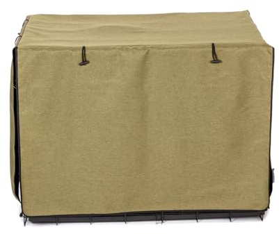 Danish Design Dog Crate Cover - Blackout Lined, Roll-Down Doors - Olive - XL