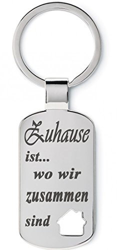 Lieblingsmensch Metall Schlüsselanhänger Modell: Zuhause ist...