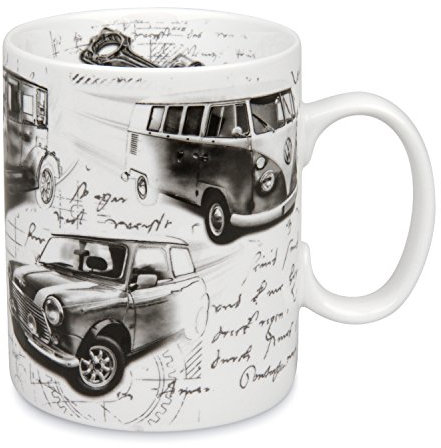 Könitz 1113302228 Kaffeebecher, Porzellan, Mehrfarbig, 12.7 x 9.2 x 11 cm