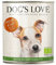 DOG'S LOVE BIO Premium Hundefutter Nassfutter Rind mit Reis, Apfel & Zucchini (6 x 800g)