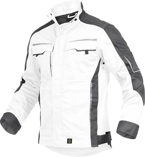 Leib Wächter Flex-Line Herren Arbeitsjacke Bundjacke (S, Weiß/Grau)