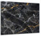 TMK Plaque de recouvrement pour cuisinière, 60 x 52 cm, en verre, décorative, pour cuisinières électriques, à induction, protection anti-éclaboussures, planche à découper, marbre noir