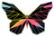 Finest Folia 2 x Polygon Tier Sticker Hologramm Aufkleber Tiere Origami Design Geometrisch Selbstklebend Kunst für Auto Motorrad Laptop Kühlschrank Wand Dekor R117 (Schmetterling)