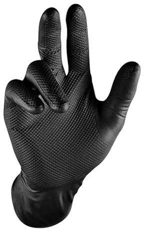 Grippaz Einmalhandschuhe, Schwarz, XL, 50 Stück