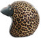 Leopard Floral Retro Jethelm 3/4 Vintage Motorrad Open Face Halbhelm mit Visierlinse ECE Zertifiziert Sommer Atmungsaktiv Roller Leichter Moped Helm ATV Street Helm für Herren Damen