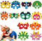 Sunshine smile Tiermasken Für Kinder,Kindermasken Tiere,Tiermasken Zum Ausmalen,Masken Geburtstag Deko,Masken Kinder Geburtstag,Maske Tier,Dschungel Party Deko,Maske Filz Tiere (H)