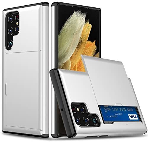König Design Handyhülle kompatibel mit Samsung Galaxy S22 Ultra 5G Schutzcase Backcover Bumper Etuis Weiß