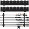THKFISH Rutenständer Angelruten Angelrutenstände Angelrutenhalter Wand Vertikale/horizontale Angelrutenhalter für die Wandmontage B Schwarz-horizontaler Rutenständer Zur 8 Ruten