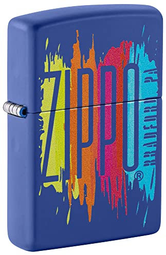 Zippo Founder Set Design 229 - Royal Blue Matte - Sturmfeuerzeug, befüllbar, in hochwertiger Geschenkbox