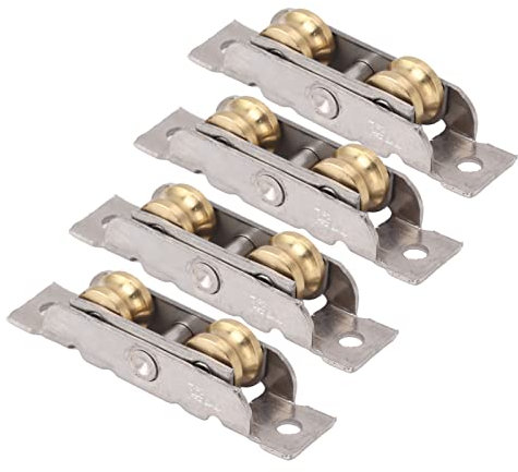 4PCS Schiebetür Rollen Ersatz Terrasse Tür Rolle Stahl Kugellager Tandem Montage Schiebe Terrasse Tür Rollen (Konkaves Rad)