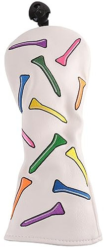 Tsudoku Cubierta de Palos de Golf con Diseño de Tees para Driver, Fairway, Híbridos - Headcover para Driver y
