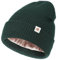 Creekstone Satin Gefütterte Wintermütze Unisex Slouchy Beanie für Haar, Warme Wollmütze Satin Lined Beanie Mütze für Damen Herren (DE/NL/SE/PL, Alphanumerisch, Einheitsgröße, Pine Grün)