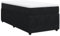 vidaXL Boxspringbett, Polsterbett Bett mit Matratze Matratzenauflage, Bettgestell mit Lattenrost, Einzelbett für Schlafzimmer, Schwarz 90x190cm Samt