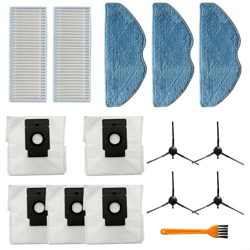 Puupaa Piezas de repuesto para robot aspirador EZVIZ RE4 Plus, RE5 Plus, accesorios cepillo principal, cepillo lateral, filtro, paño de fregona, bolsas de polvo (A)