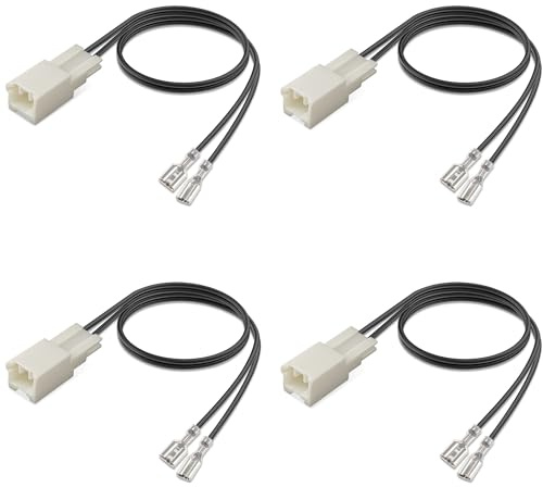 4 Pcs 72-8109 Speaker Harness,Thicker Longer Professional Speaker Wire Harness Connector Replacement,Car Door Audio Cable Adapter Plug for Toyota Camry RAV4 Avalon Tacoma Corolla Lexus IS ES RX