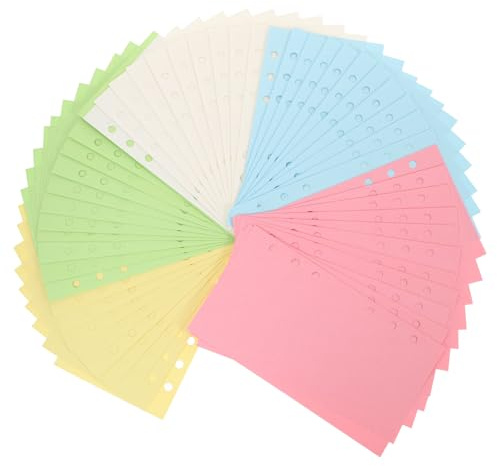 BCOATH 100 Blatt Blanko Nachfüllpapier Ringbuch Einlagen Lose für Notizbuch Journal Planer Büro und Schule Geeignet