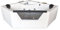 Simba Acrylic Corner Whirlpool Bathtub, 150 x 150 cm, Double Pump, White, Alcove Installation