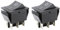 Heschen, interruttore a bilanciere, acceso/spento, DPDT, 6 terminali, 16 A, 250 VAC. Colore: nero. 2 pezzi