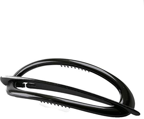 2Stk Libellenspange oval 8,5x3cm in schwarz - Made in Germany - WeLoveBeads