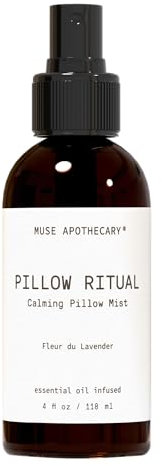 Muse Apothecary Pillow Ritual Aromatischer, beruhigender und entspannender Kissennebel, Leinen- und Stoffspray, angereichert mit natürlichen ätherischen Ölen der Aromatherapie, 118 ml, Fleur du