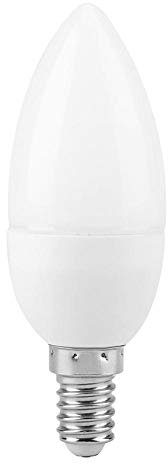 Bombillas LED para candelabro, Bombilla LED para velas de 5000LM, Base E14 equivalente de bombillas de 3W y 40W Base E14, para lámpara de araña, Luces de ventilador de techo, CA 220V(blanco cálido)