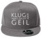 OwnDesigner Klug war´s Nicht Aber geil Unisex Cap Classic Cap mit geradem Schirm, One Size Einheitsgröße für Männer und Frauen (Grau)