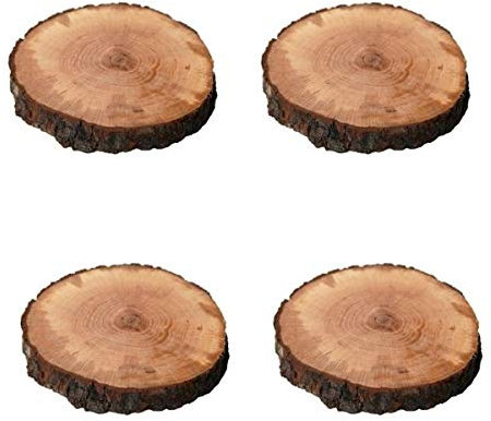 Bajoplato de madera con corteza, 25 cm (4)