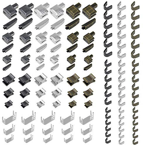 YPLonon Reißverschluss Reparatur Set Metall 123 Stücke Reißverschluss Stopper Drei Farben Reißverschlüsse Ersatz Zubehör für Einfache Reißverschlussreparatur
