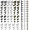 YPLonon Reißverschluss Reparatur Set Metall 123 Stücke Reißverschluss Stopper Drei Farben Reißverschlüsse Ersatz Zubehör für Einfache Reißverschlussreparatur