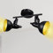 Wondlumi 2 Flammig E14 LED Deckenlampe vintage Schwarz matt Gold Deckenstrahler, Verstellbare 230V Industrial Küchenlampen Deckenleuchte