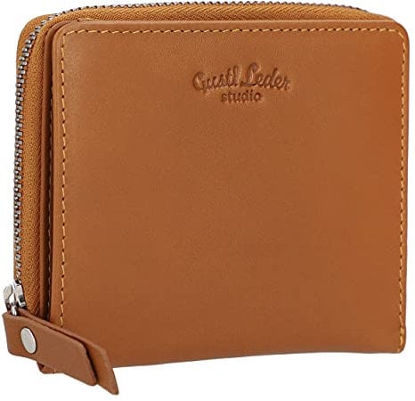 Gusti Geldbörse Leder - Henrietta Kartenhülle Kartenhalter Kartenetui Brieftasche klein Damen Leder Gelb